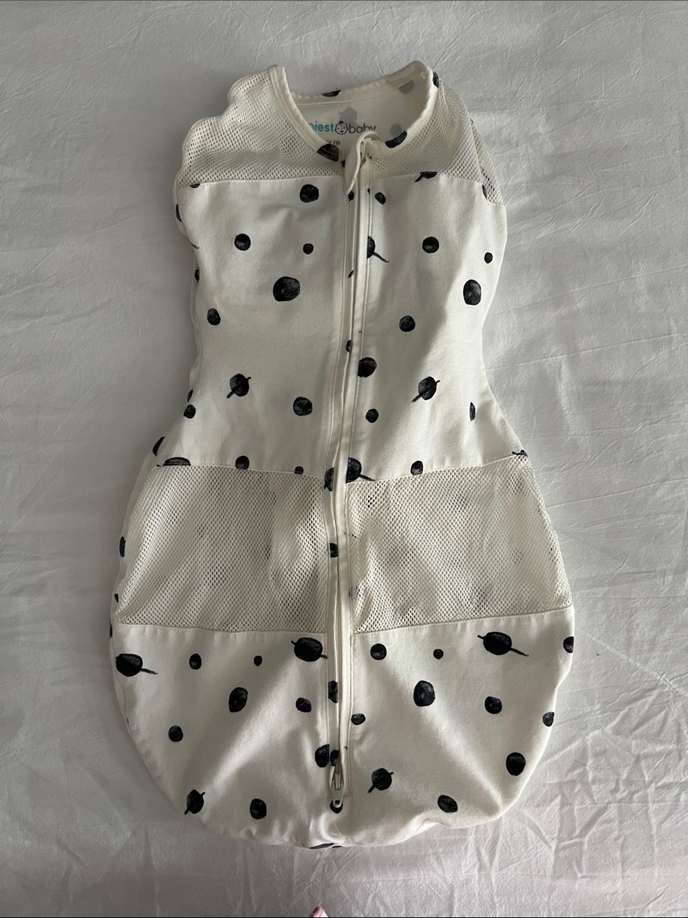 Ergonomic Black Dot Baby Sleep Sack by Love to Dream